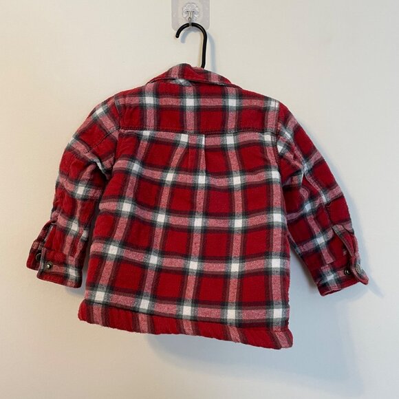 Tommy Bahama Kids Red Plaid Sherpa Lined Jacket 2T Cotton & Polyester - Picture 8 of 8